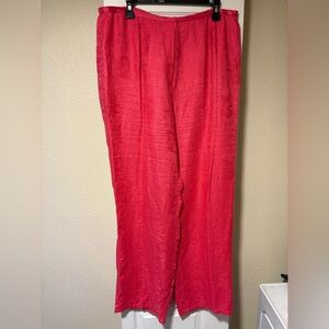 Susan Bristol Hot Pink Linen Pants set